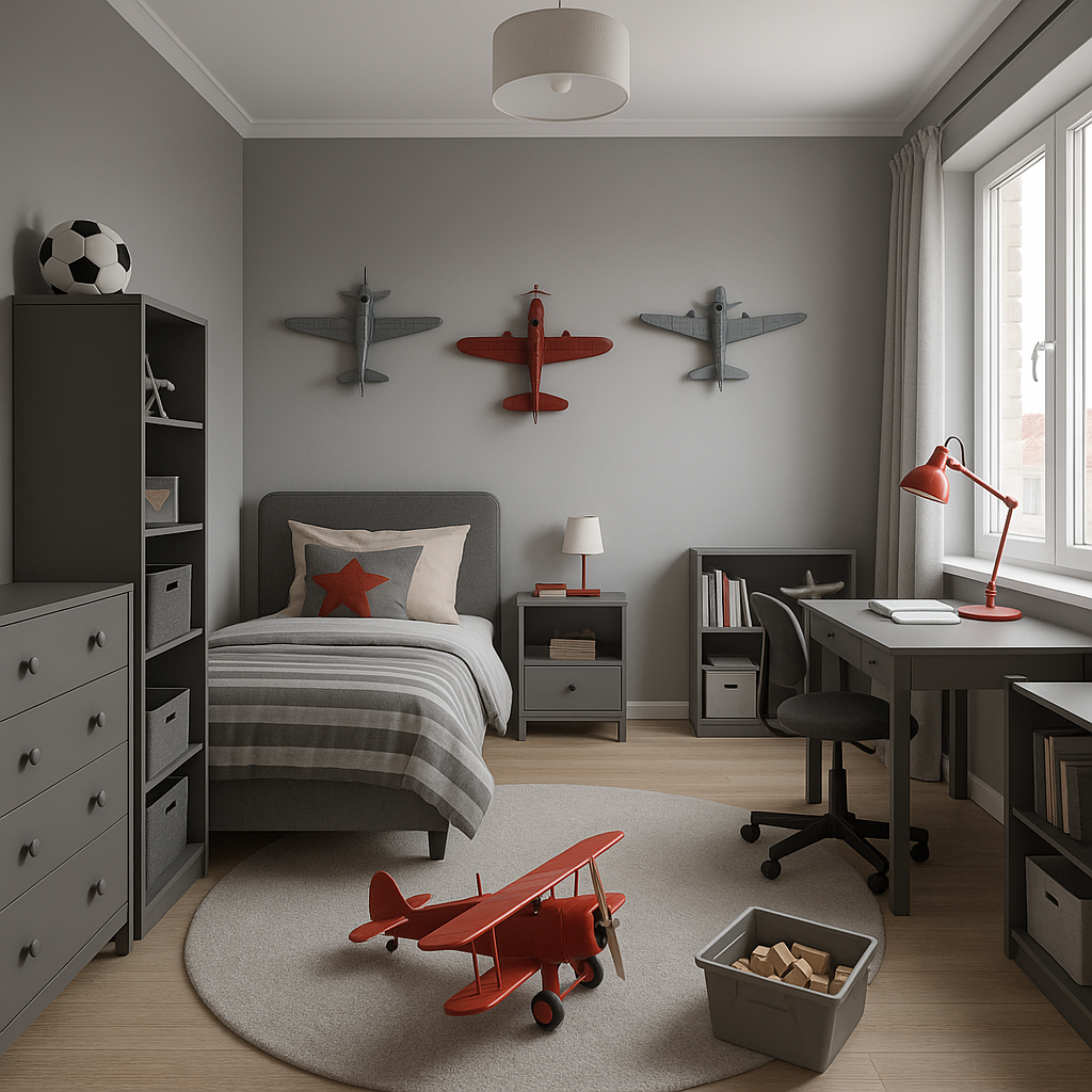 Creative airplane themed bedroom for boys - To Be The Perfect Mother
